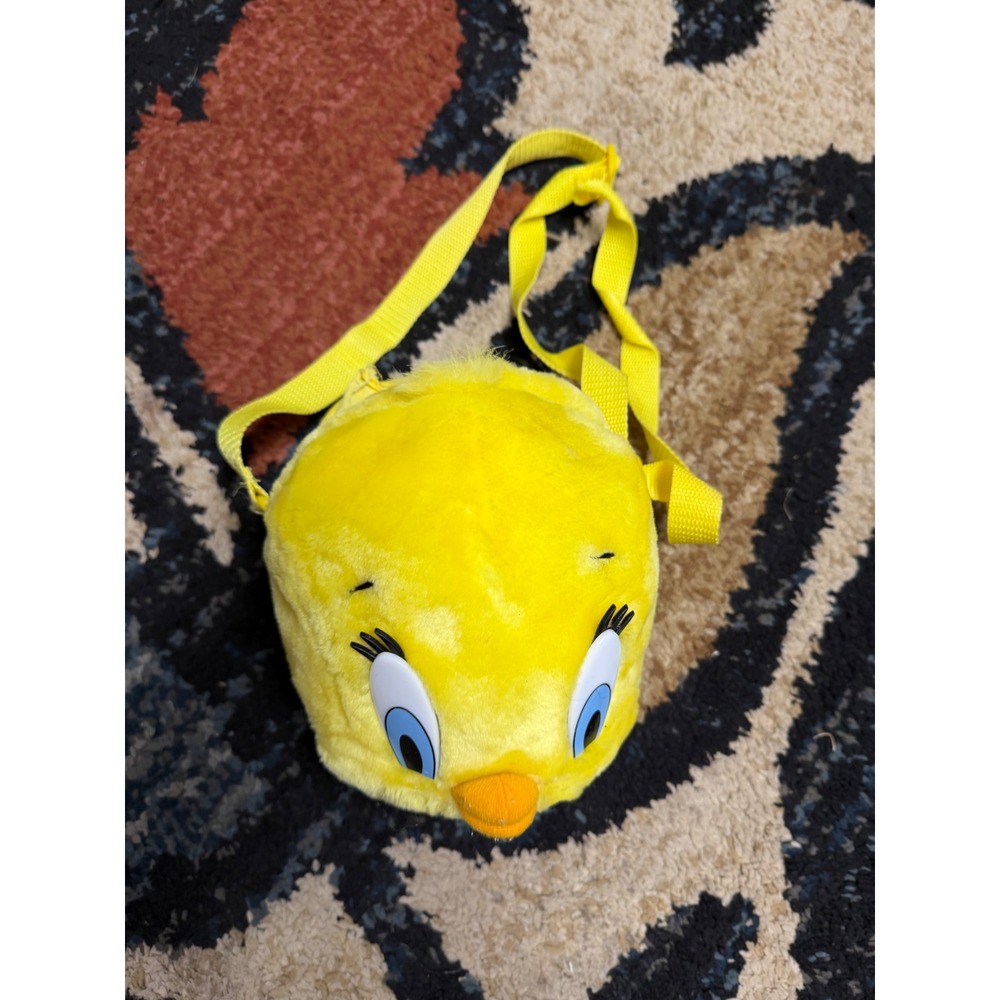Looney Tunes Tweety Bird Plush Crossbody Bag Yellow Character Purse Y2K